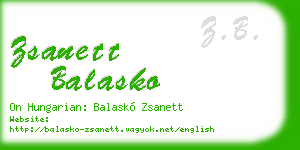 zsanett balasko business card